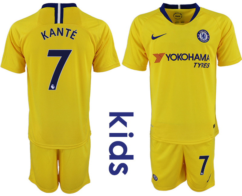 2018_2019 Club Chelsea away Youth #7 soccer jerseys